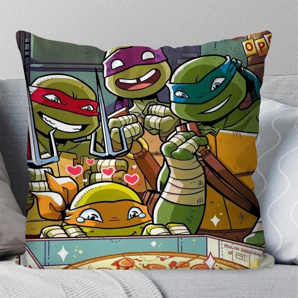 

T-Teenage M-Mutant N-Ninja T-Turtles Animation Pillow Case Square Pillow Bedroom Sofa LeisureCarLivingRoom Home Decoration 40X40 16x16Inch