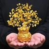 Citrine Crystal Money Tree – Wealth & Prosperity Tree for Home & Office Décor – Spiritual Gift for Good Luck