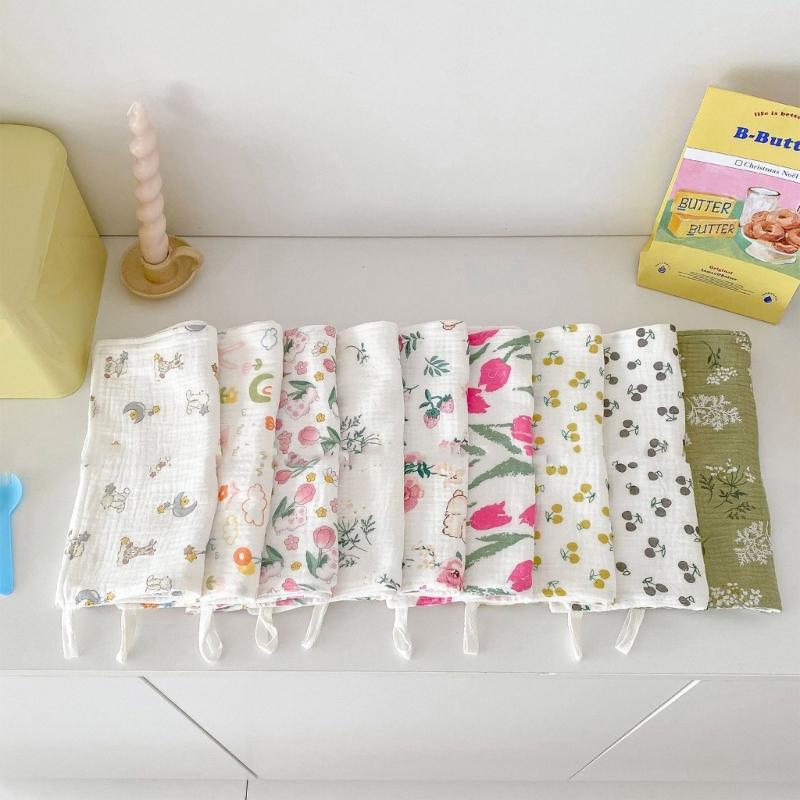 Multifunctional Cotton Burp Towel Stylish Newborn Washcloth Wipe for Babies Perfect for Burping Face Cleansing & Feeding