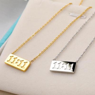 Temperament Persönlichkeit Pullover Kette 11,11 Digital Anhänger Mode Mädchen Halskette Elegante Luxus Party Frau Schlüsselbein Kette Charme Vielseitig Quaste