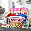 Labubu Personalized Name Blanket Multi-purpose Customizable Blanket Durable Comfort for Home Decor Office Office Chair Living Room for All Occasions