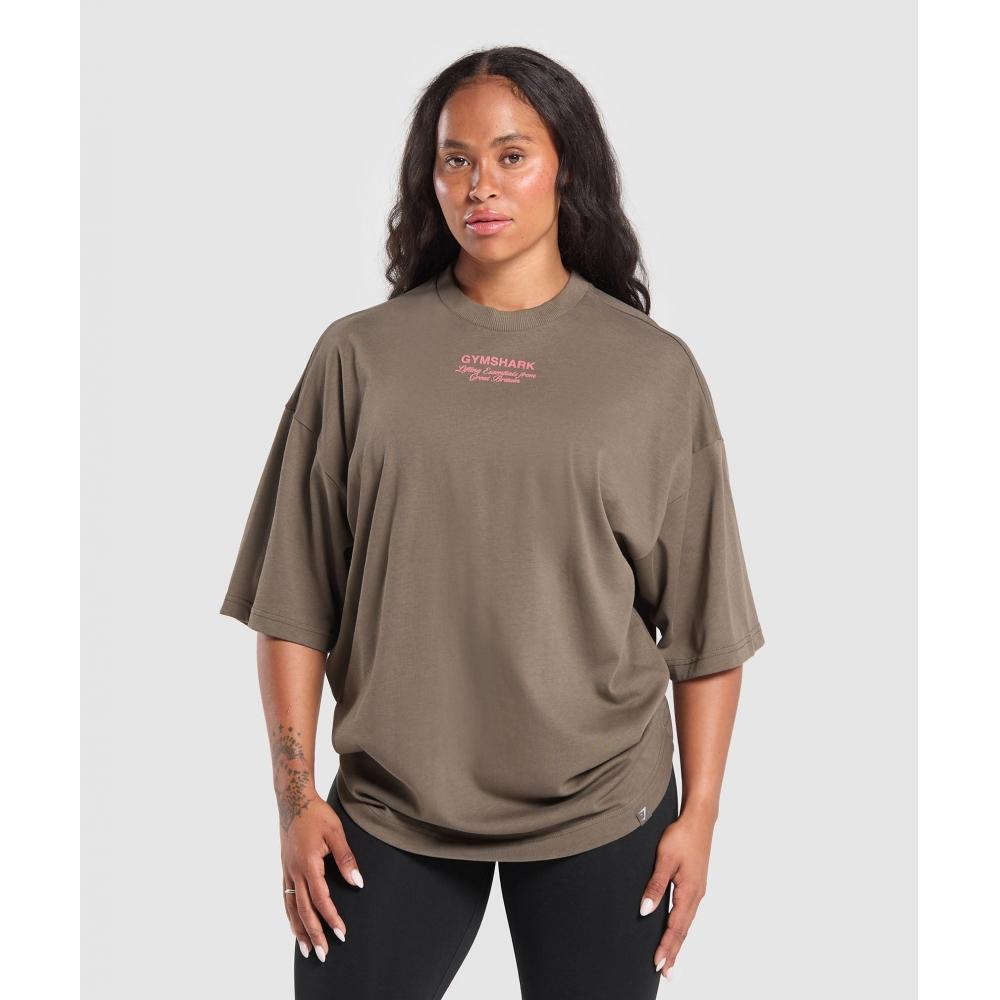 Gymshark BriTish Iron HeavyweighT T shirT  Camo Brown Null B2b1p Nby9