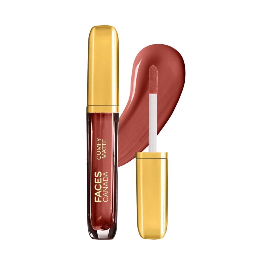 FACESCANADA Comfy Matte Liquid Lipstick - Lowkey Charm 30, 3.8 Ml | Comfortable 10HR Longstay | Intense Matte Color | Almond Oil & Vitamin E Infu