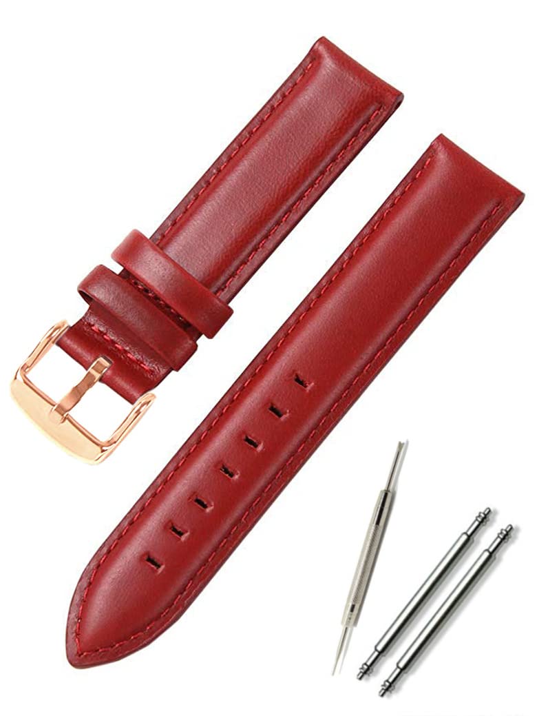 

Calme Часы из натуральной кожи серии DW Совместимые Кожа теленка 14 мм для замены Инструкции в комплекте Красный с ремешком из розового золота, браслет, 20 мм, (16мм,