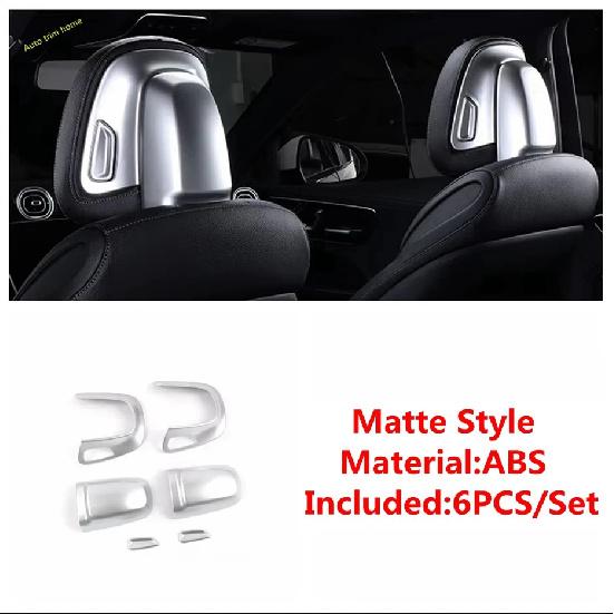 Front Seat Headrest Button Adjusting Switch Cover Trim Fit For Benz C Class W206  / GLC X254  / E Class W214 2024 2025 Matte Style