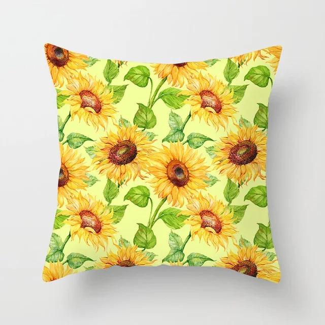 Sunflower Decorative Pillowcase Living Room Office Home Pillowcase Car Ornaments
