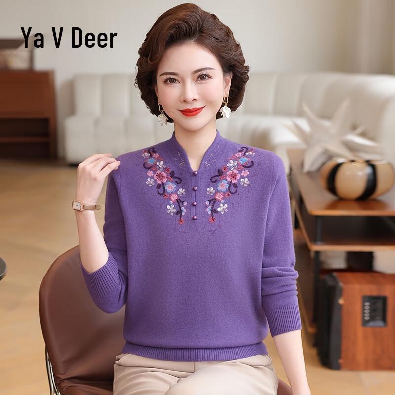 

Yalu Women s 100% Merino Wool Semi-High Collar Sweater