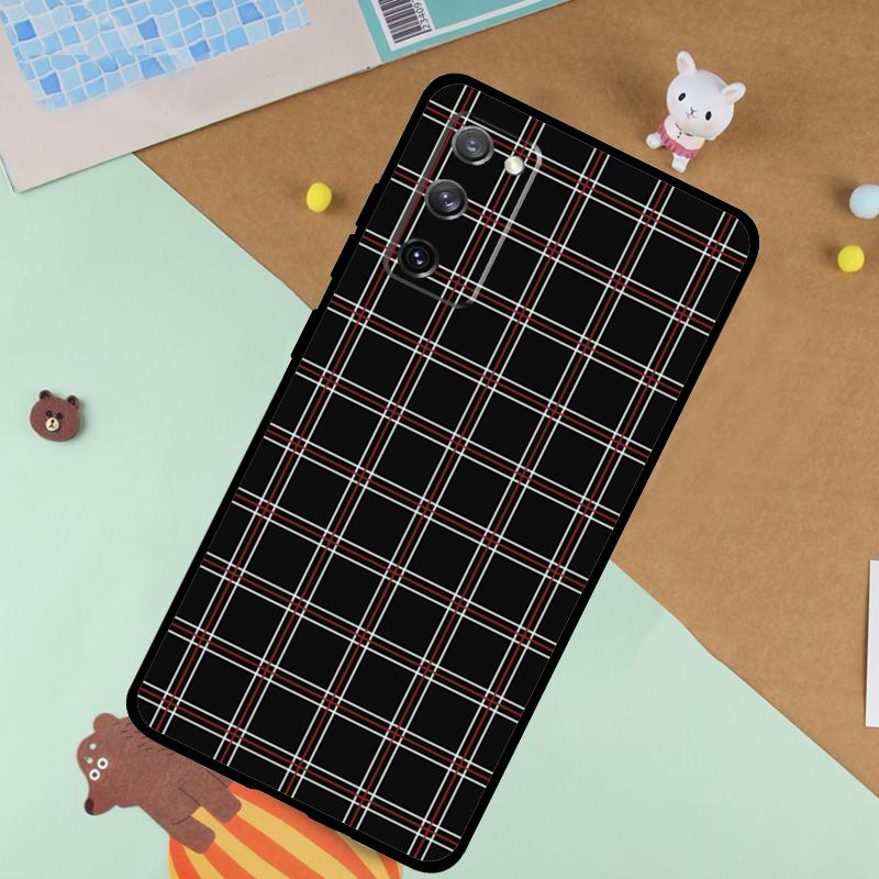

Buffalo Plaid Pattern Soft Case For Samsung Galaxy S25 Ultra S9 S10 S20 S22 S21 Plus S23 FE S24 Ultra Funda Cover Galaxy S21 FE