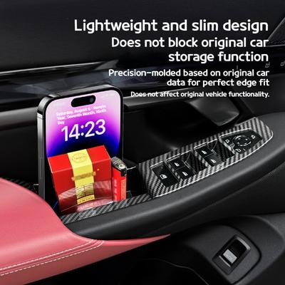 Dla BMW Serii 5 i5 G60 2025-2025 ABS tekstura włókna węglowego Ramka przycisku panelu podnoszenia szyb samochodowych akcesoria wewnętrzne