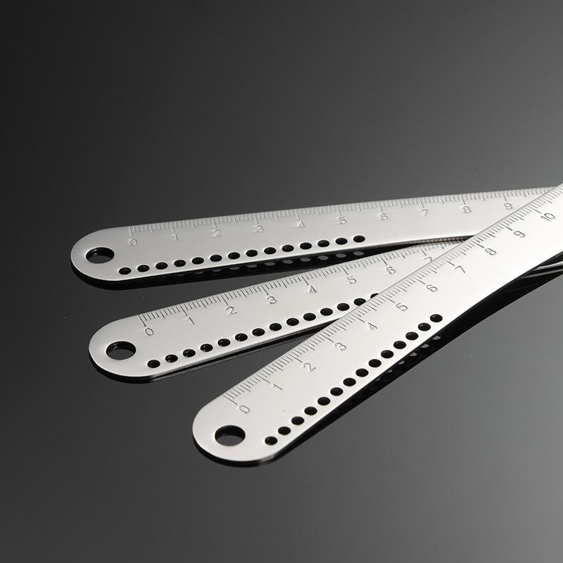 304 Stainless Steel Kitchen Gadget Bag Dumpling Spoon Filling Spoon Stirring with Scale Stationery Steel Ruler