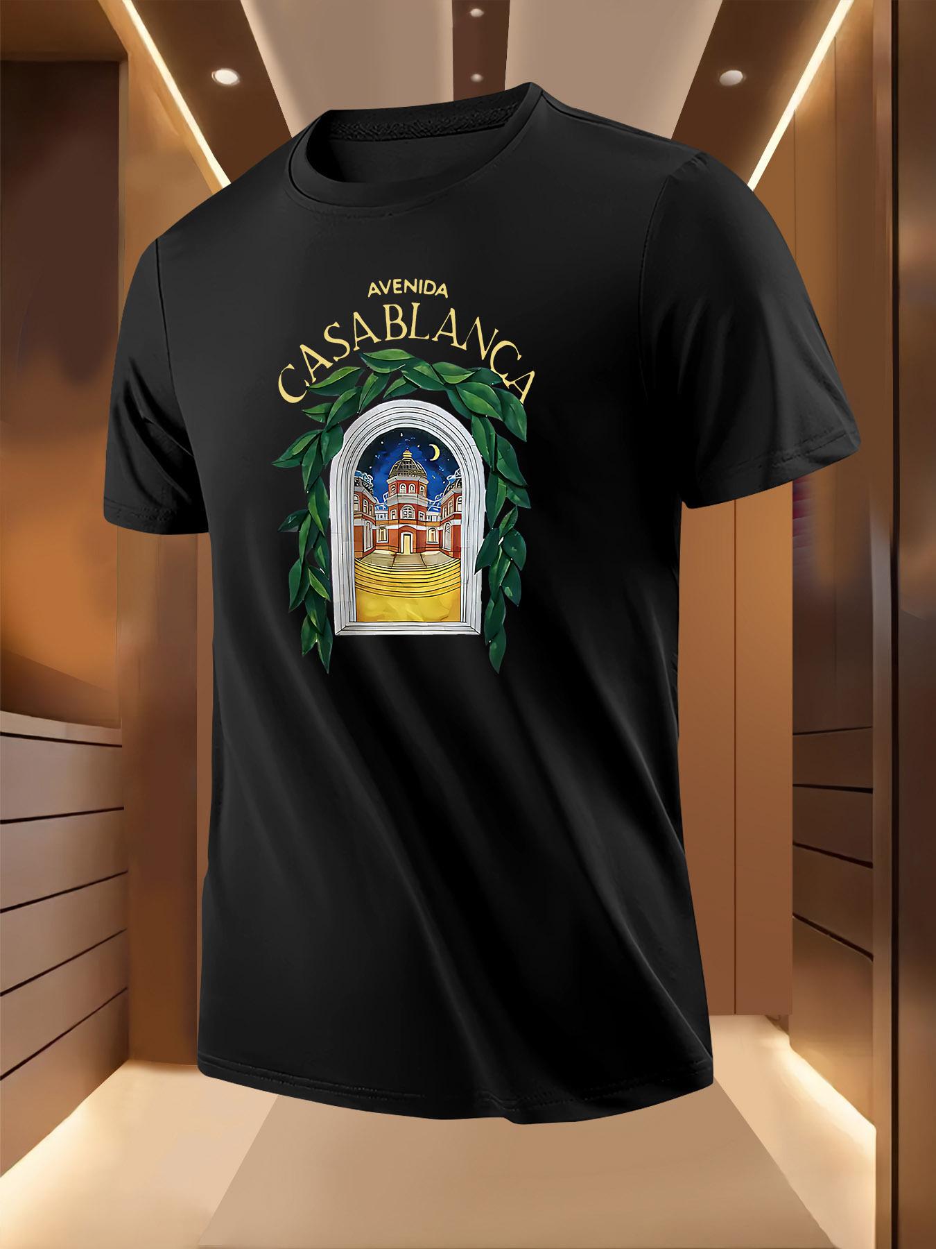 Casablanca Avenue Graphic Tshirt - Breathable Lightweight... XXL