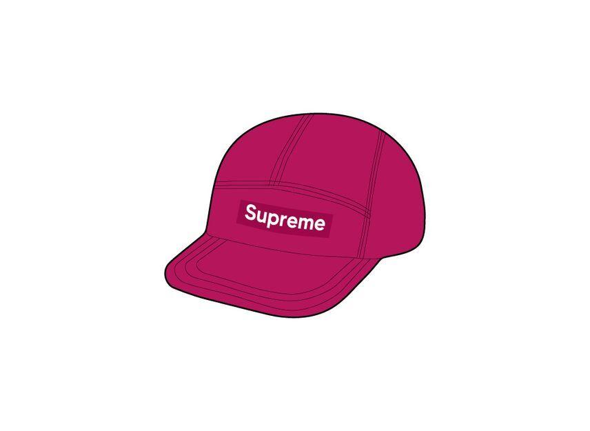 Supreme Washed Chino Twill Camp Cap Burgundy One-Size