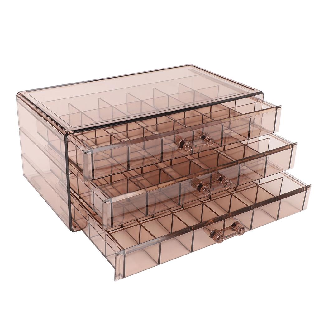Jewelry Box 3 Layer 72 Cells Antioxidant Acrylic Clear Jewelry   for Earring Necklace