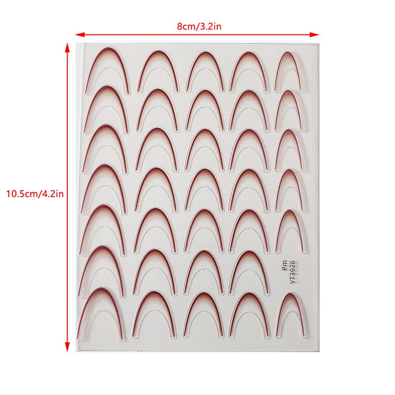 Gradient French Line Nail Stickers Decals 3D French Tips Manicure Nail Art Gel Sliders Decorations Accessories