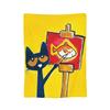 Pete the Cat  Blankets Skateboarding Cat Flannel Funny Breathable Throw Blankets for Coverlet Spring Autumn