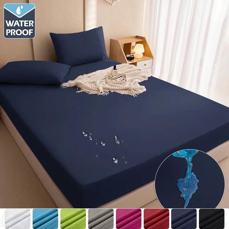 Elastic Bed Linens Waterproof Bed Fitted Sheet Bed Mattress Cover Bed Protector Cover Non Slip Adjustable Mattress Covers