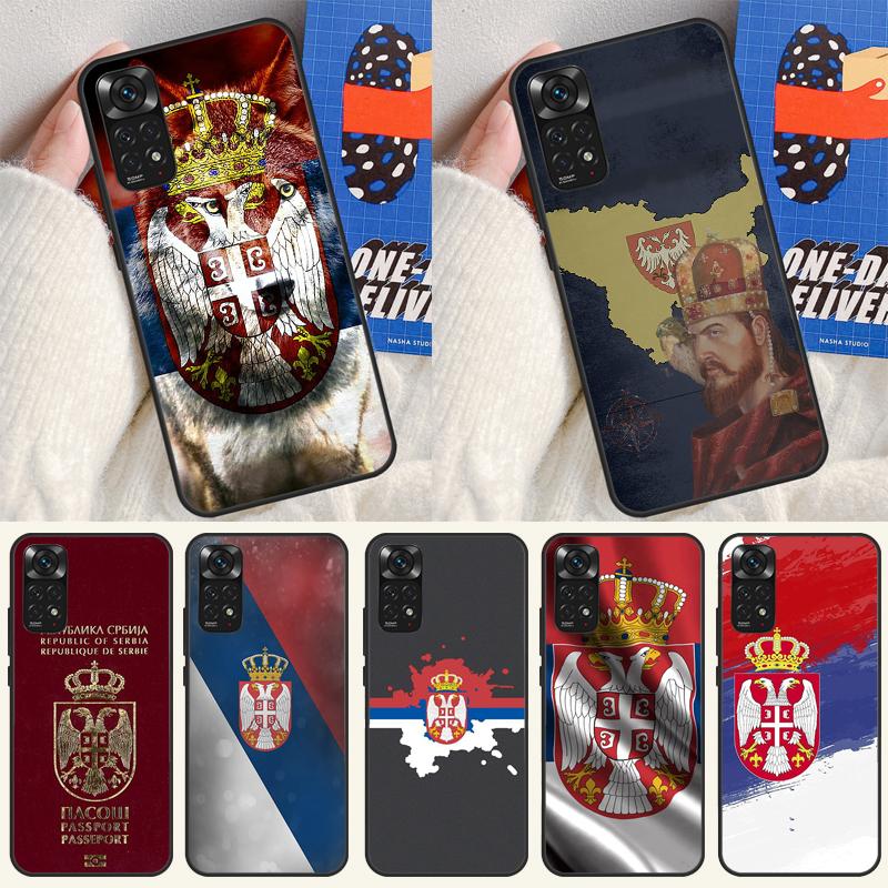 Flag of Serbia Serbian Case For Xiaomi Redmi Note 14 13 12 Pro 11 9 10 9S 10S 11S 12S Redmi 14C 13C 10C 12C Cover