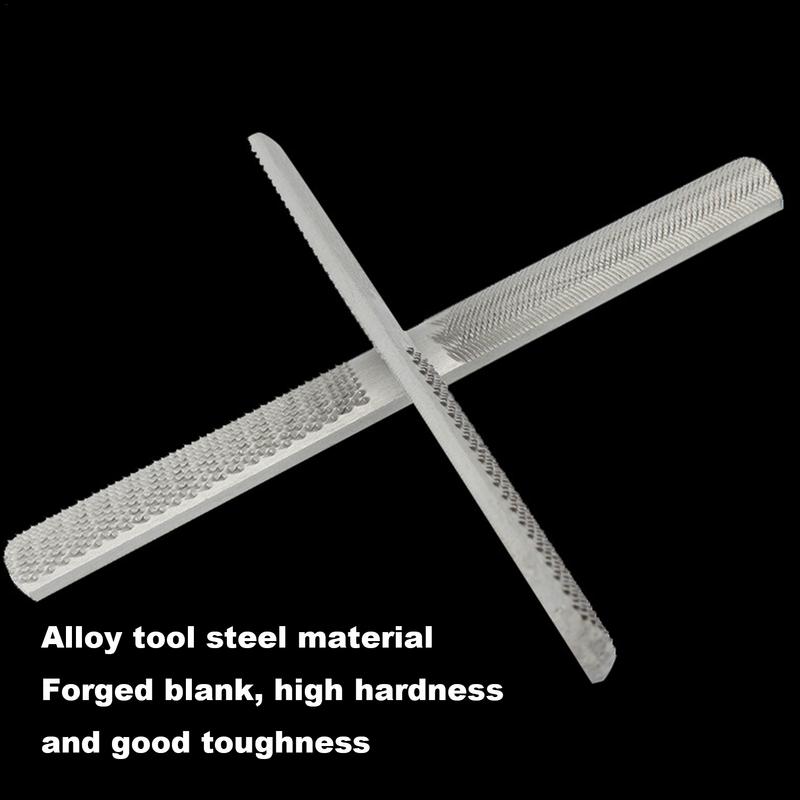 Woodworking File 4-in-1 Small Wood Files Multifunctional Ergonomic Handle Steel Fine Serrated Metal Working Files Wood Crafts