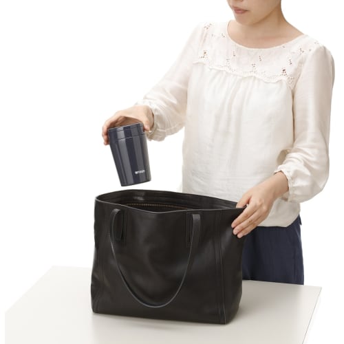 Tiger Vacuum Insulated Soup Jar, 380ml Capacity, Insulated Lunch Box, Wide Mouth, Round Bottom, Indigo Blue, MCL-B038-AI