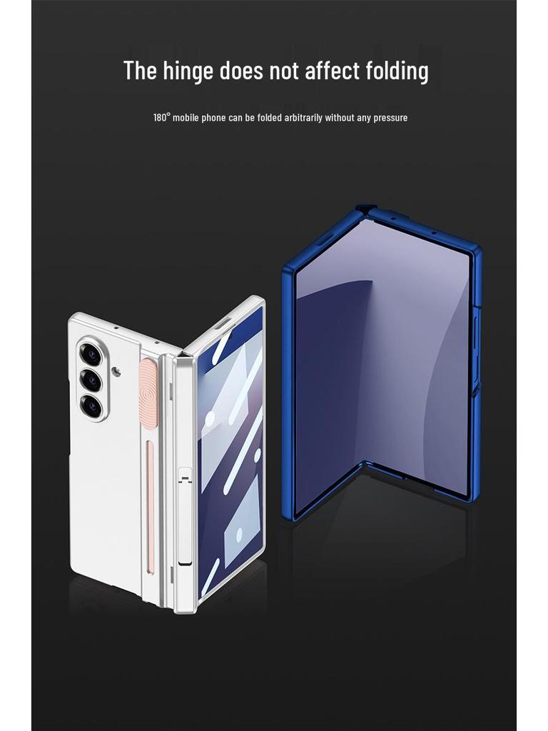 Samsung Z Fold7 Magnetic Hinge Stand Case with Pen Slot and Drop-Proof Protection