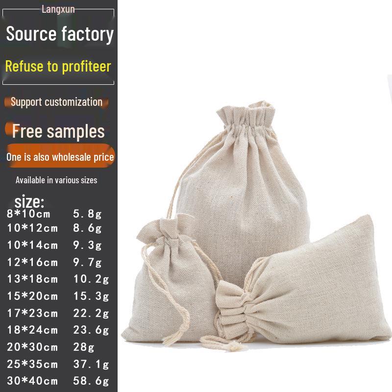 Cotton Drawstring Bag - Solid Color for Jewelry & Gift Storage