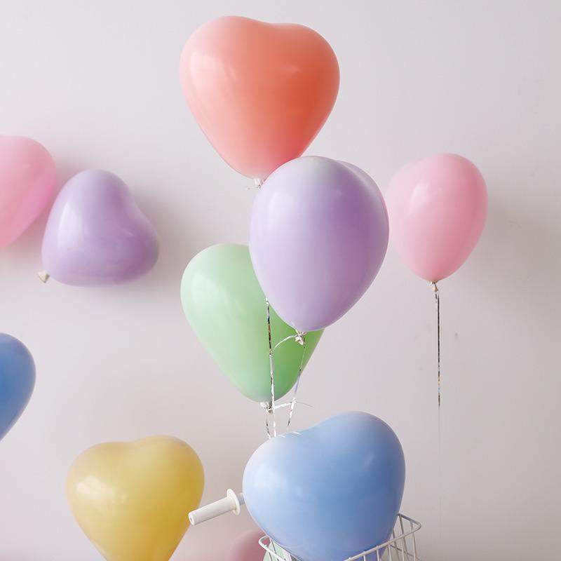 Heart-Shaped Macaron Matte Balloons - Romantic Wedding & Party Decorations