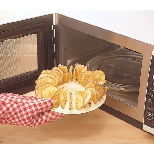 Microwave-safe oil-free potato chip cooker (195cm diameter x 3cm height)