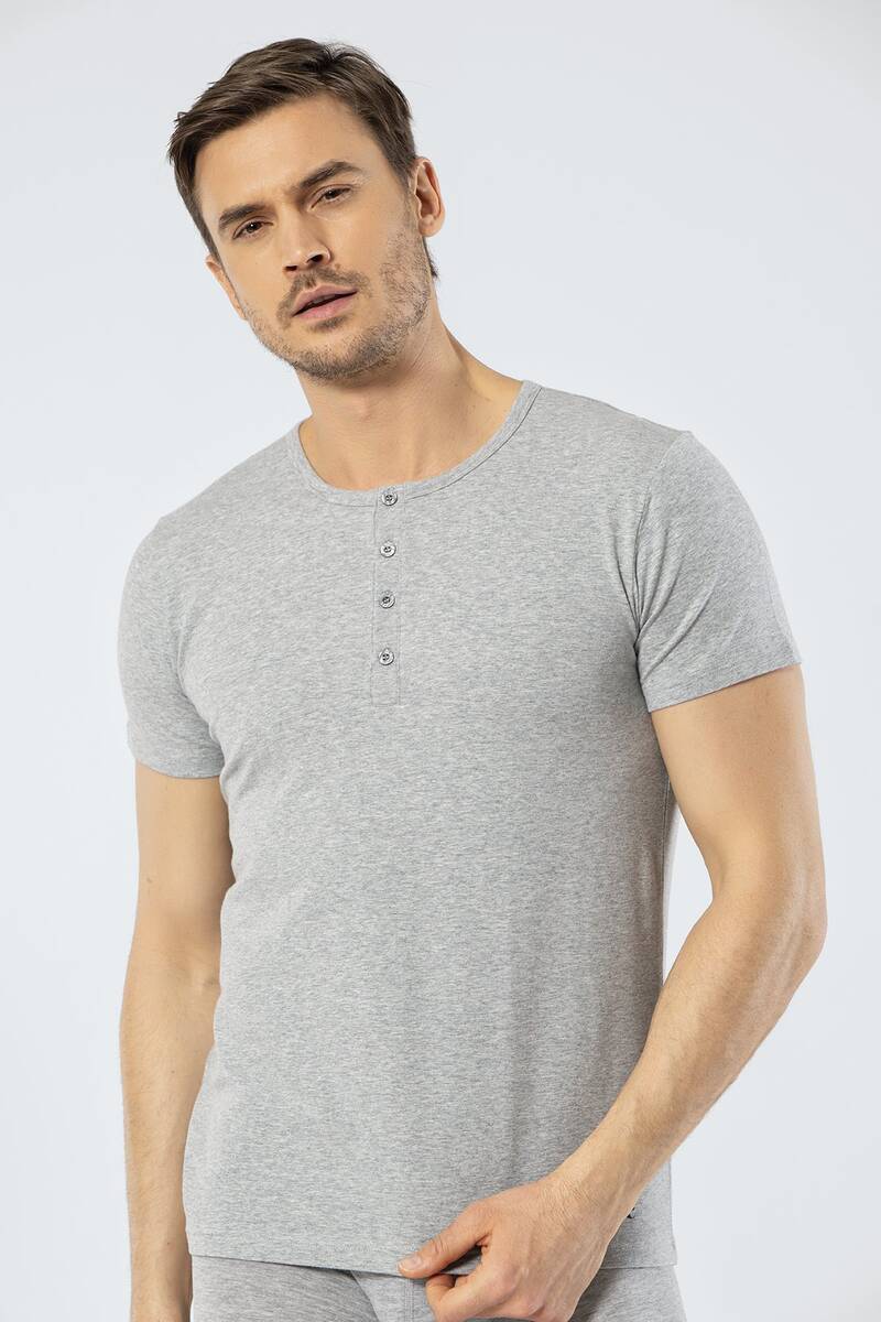 

Cacharel Мужская футболка с круглым вырезом и пуговицами