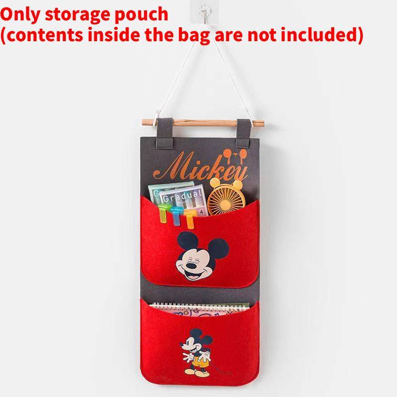 Mickey Mouse Felt Wall Organizer With Multiple Pockets For Kids Room Storage