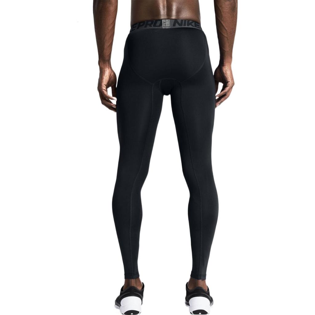 Nike Solid Logo Print Compression Fitness Pants Men Bottoms Black 703098-010
