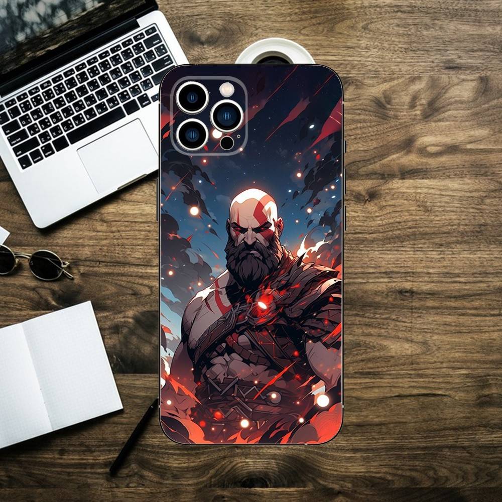 God Of W-War Phone Case For iPhone 16,15,14,13,12,11,XS,XR,X,8,7,Pro,Max,Plus,mini Silicone Black Cover