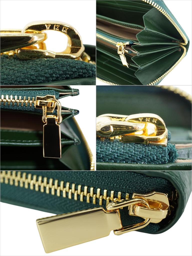 Green Matte Crocodile Leather Long Wallet for Men and Women, Authentic Alligator Leather, Single Piece, Unmatched Design, Gold Round Zipper, Coin