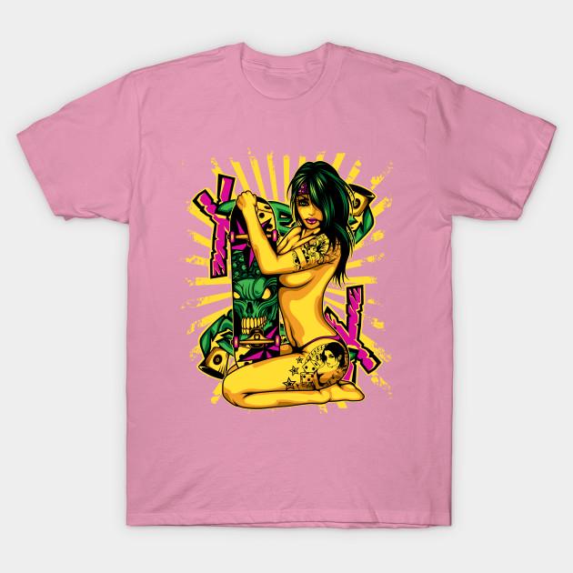 

Футболка женская Skate Girl Harajuku Print Kawaii футболка летняя с коротким рукавом женская футболка топ футболка S