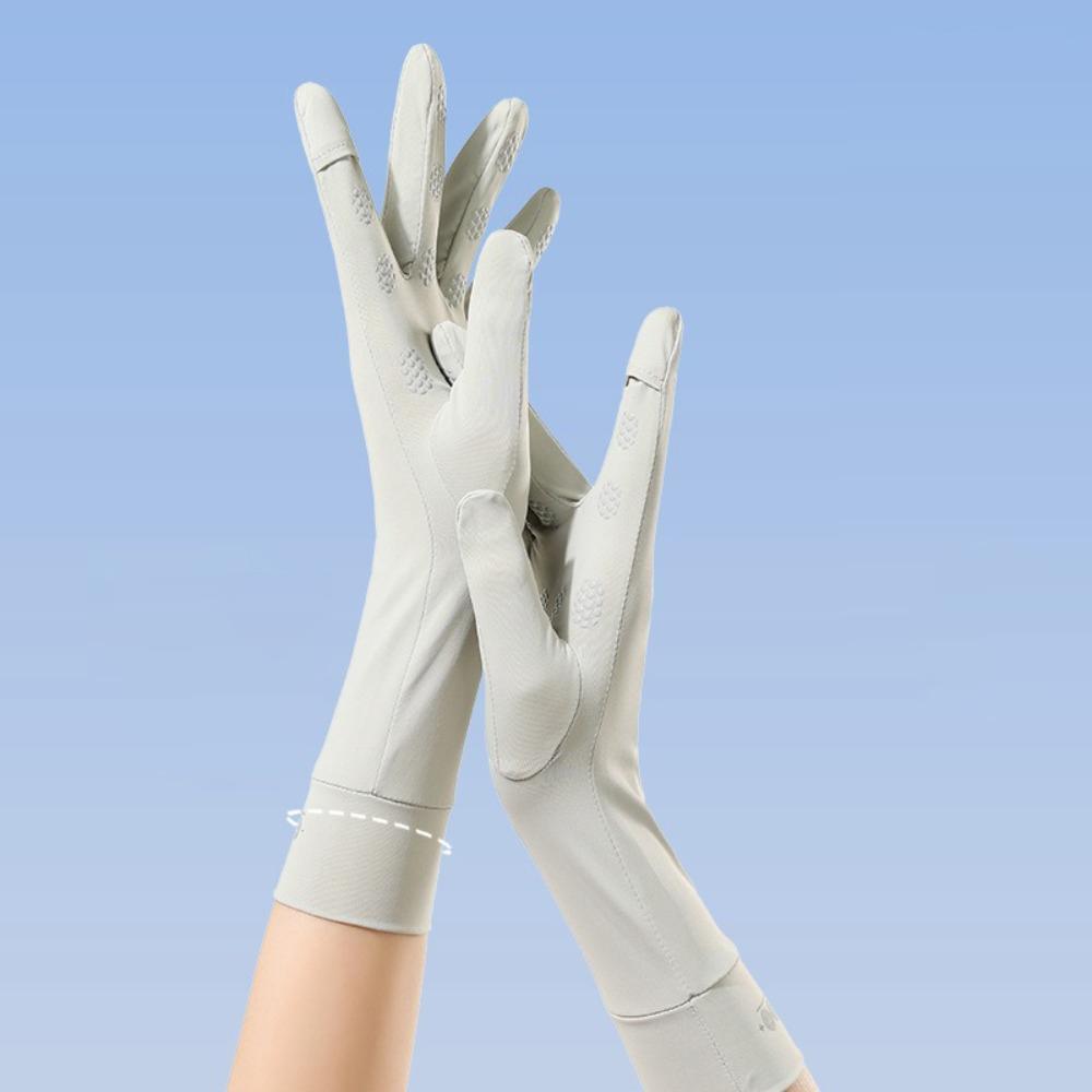 Flip Finger Ice Silk Gloves Touch Screen Riding Driving Gloves New Driving Mittens  Summer