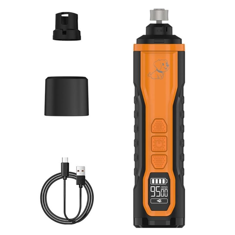 

Professional Dog Cats Nail Care Tool Rechargeable Claw Grinder 3 Adjustable Head Low Noise Design Pet Nail Grinder 1