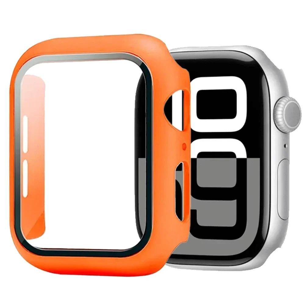 Vetro Temperato+Custodia per Apple Watch Serie 11 46mm 42mm Bumper Protezione Schermo per iWatch 11/10 46mm 42mm Copertura PC Sostituibile