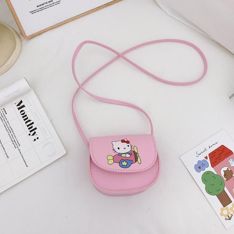 Sanrio Hello Kitty Cartoon Kids Crossbody Bag With Breathable Pu For Daily Use