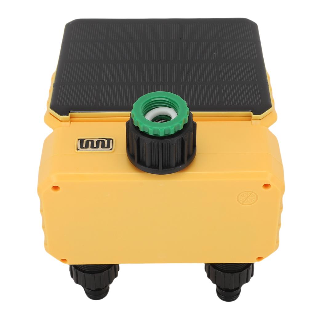 WiFi Solar Watering Timer 2 Outlets Automatic Irrigation Timer for Garden Yard Rain Sensing