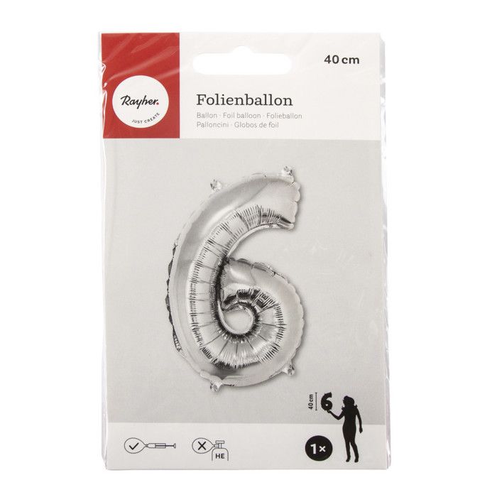 Number 6 Balloon, 40cm, 1pc. , Money