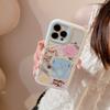 Applicable To IPhone 16 Mobile Phone Case Apple 13 Graffiti Pink Blue Puppy Bracelet 14 ProMax Cute 12 Magnetic 15
