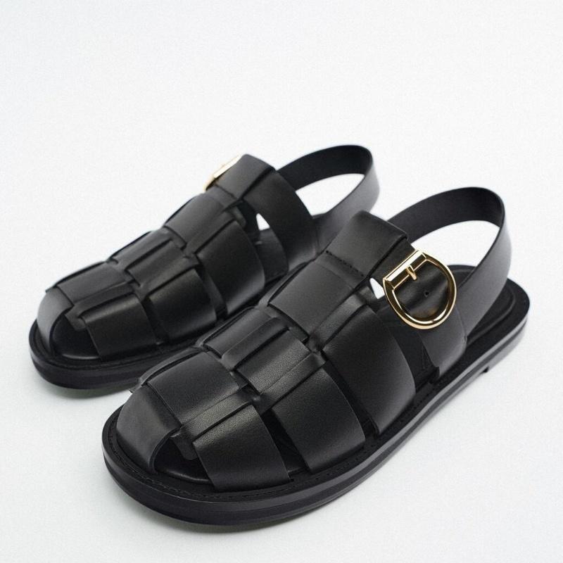 2025 New Roman Women Sandals Summer Outside Casual Comfortable Soft Bottom Versatile Beach Buckle Strap Women Sandals