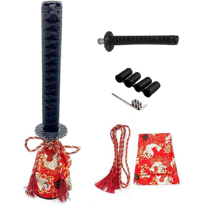 

Ручка автоматического переключения передач Самурайская Катана с комплектом чехла ручки переключения передач для большинства автомобилей с ручной/автоматической коробкой передач (синий) красный