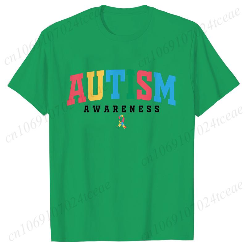 Autism Awareness T-shirts for Women Clothing Retro Autism Awareness Month Shirts Female T-Shirt Harajuku Graphic Y2k Tops