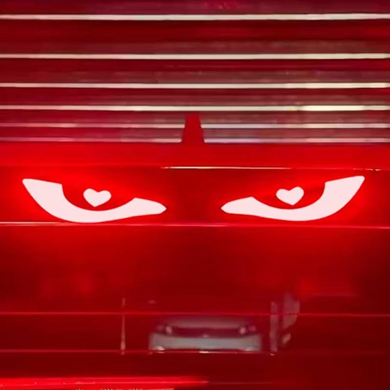 Eye-Catching Car High-Mounted Brake Light Sticker, Projection Light Translucent Film Eye Pattern, Suitable For All Car Models