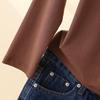 Women's Long Sleeve Slimming Cotton Base Layer Top - Spring/Autumn Fashionable Versatile Round Neck T-shirt, 2025 New Arrival