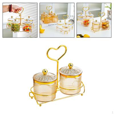 Food Storage Jar Nut and Candy Serving Tray Easy To Refill Multi Compartments Platter Nordic Dried