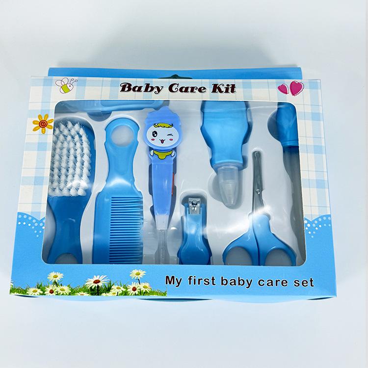 10-Piece Baby Care Set: Nail Clippers, Scissors, Toothbrush, Nasal Aspirator