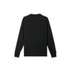 Jordan Wordmark Series Solid Logo Embroidered Crew Neck Long Sleeve T-Shirt Men Tops Black FJ0703-010