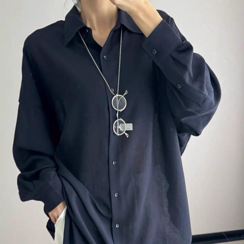 Brushed water drop love pendant, pull-out necklace, simple and high-end sweater chain, niche cold wind necklace jewelry