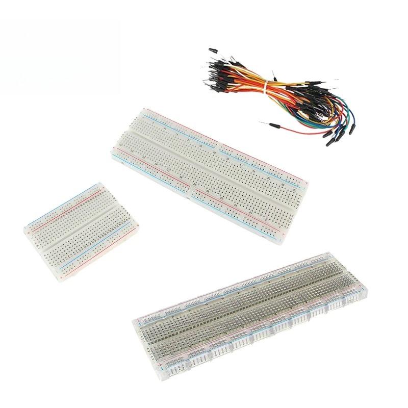 400 750 Lochrasterplatine + 65 Stück Steckbrücken-Kabel-Kit MB-102 Lötlose Draht-Labor-DIY Mini-Test-Prototypenplatine